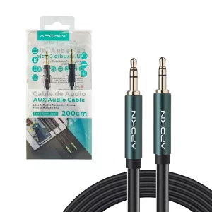 Cabo de áudio reforçado com tecido 3,5 mm 2 metros