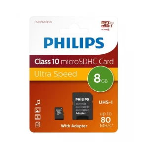 Cartão microSD Philips Class10 com adaptador para SD