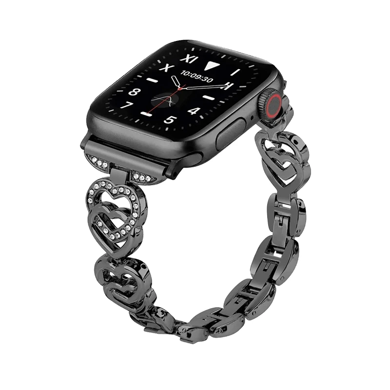 Apple Watch Strap 38/40/41mm Metallic Hearts - Image 7