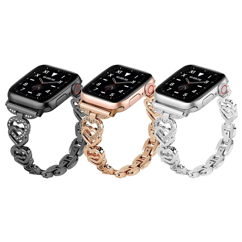 Apple Watch Strap 38/40/41mm Metallic Hearts