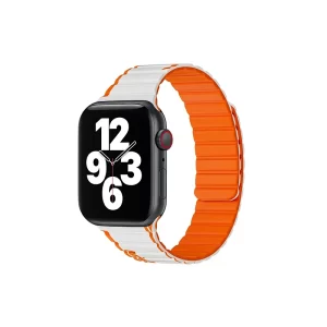 Correia de Silicone WIWU Apple Watch 38/40/41 mm Branco/Laranja
