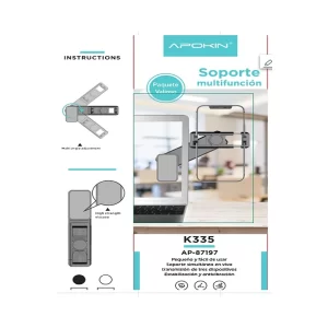 Suporte adesivo para telemóvel para tela de laptop ou PC